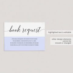 Simple book request card template by LittleSizzle