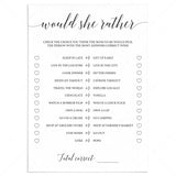 Would she rather baby shower game by LittleSizzle