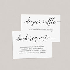 Printable Baby Sprinkle Invitation Set with Calligraphy Font