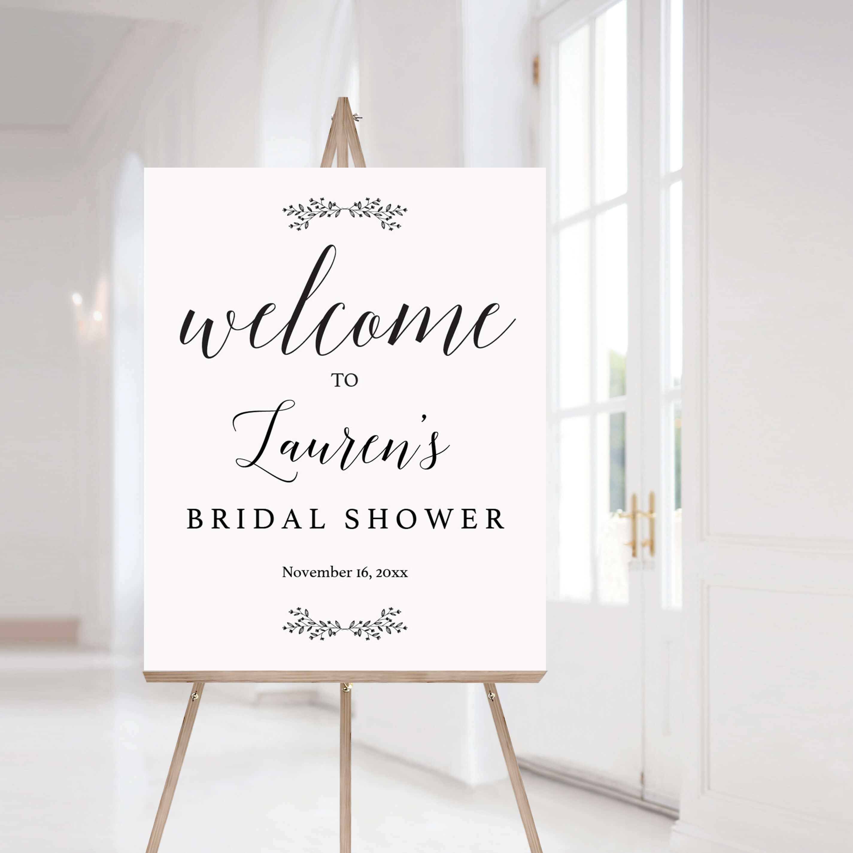 Rustic Bridal Shower Welcome Sign Template by LittleSizzle