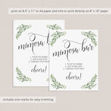 Mimosa Sign Printable with Calligraphy Font