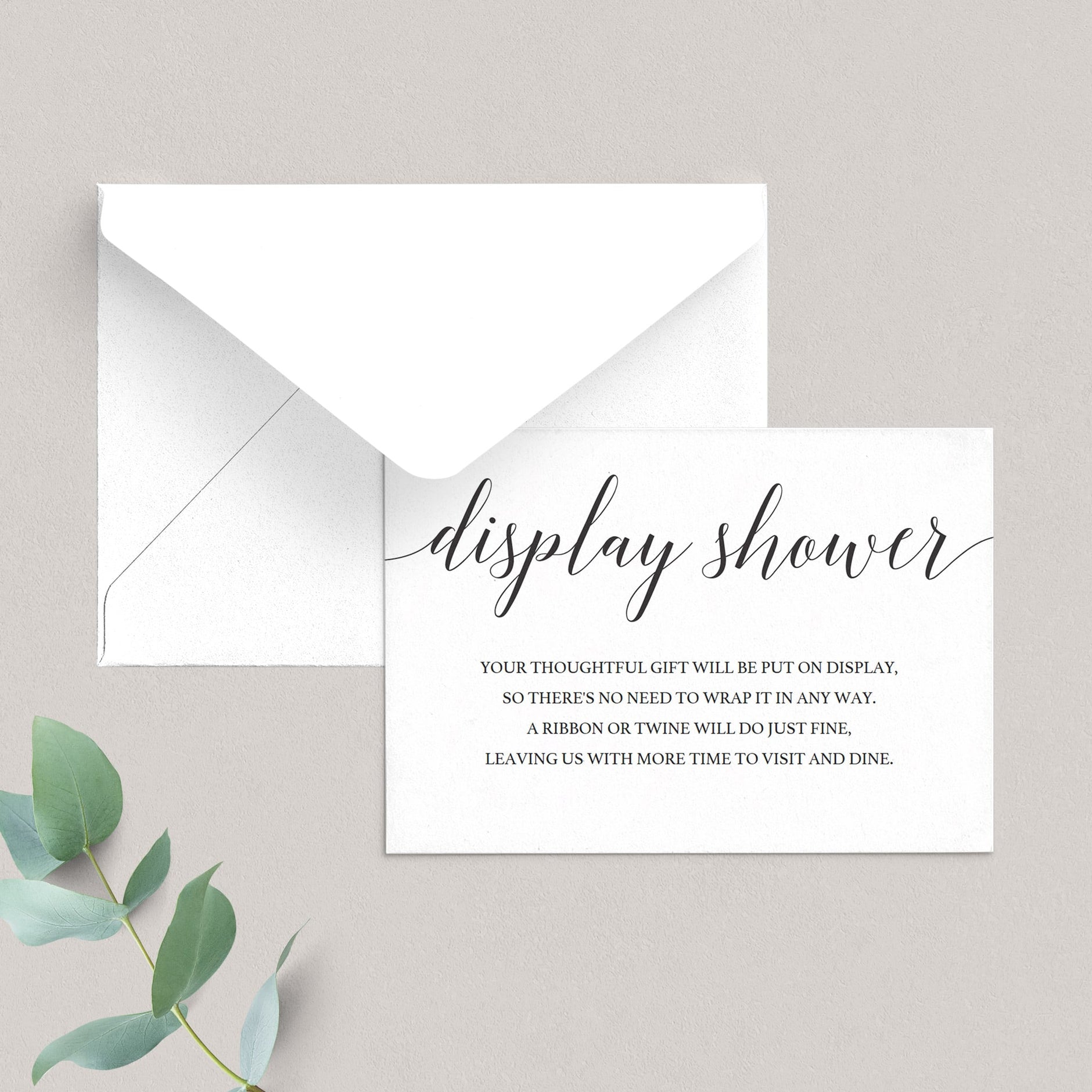 Display Shower Insert Cards | Editable Templates | Instant Download ...