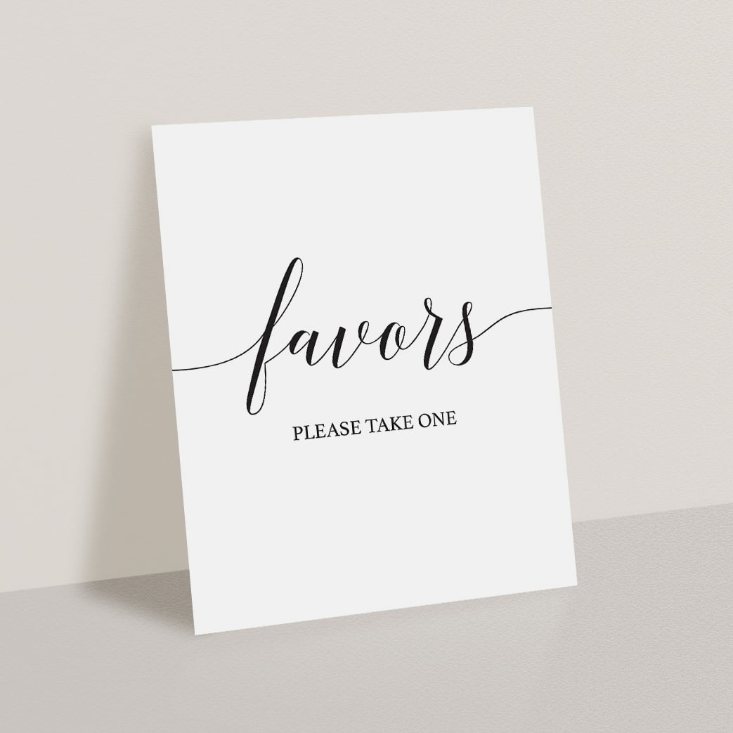 Elegant favors table sign by LittleSizzle