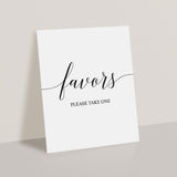 Elegant favors table sign by LittleSizzle