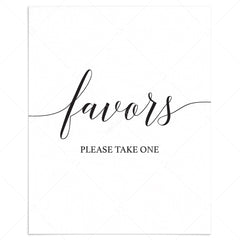 Favors table sign calligraphy font by LittleSizzle