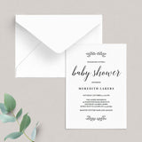 Black and white baby shower invitation template by LittleSizzle