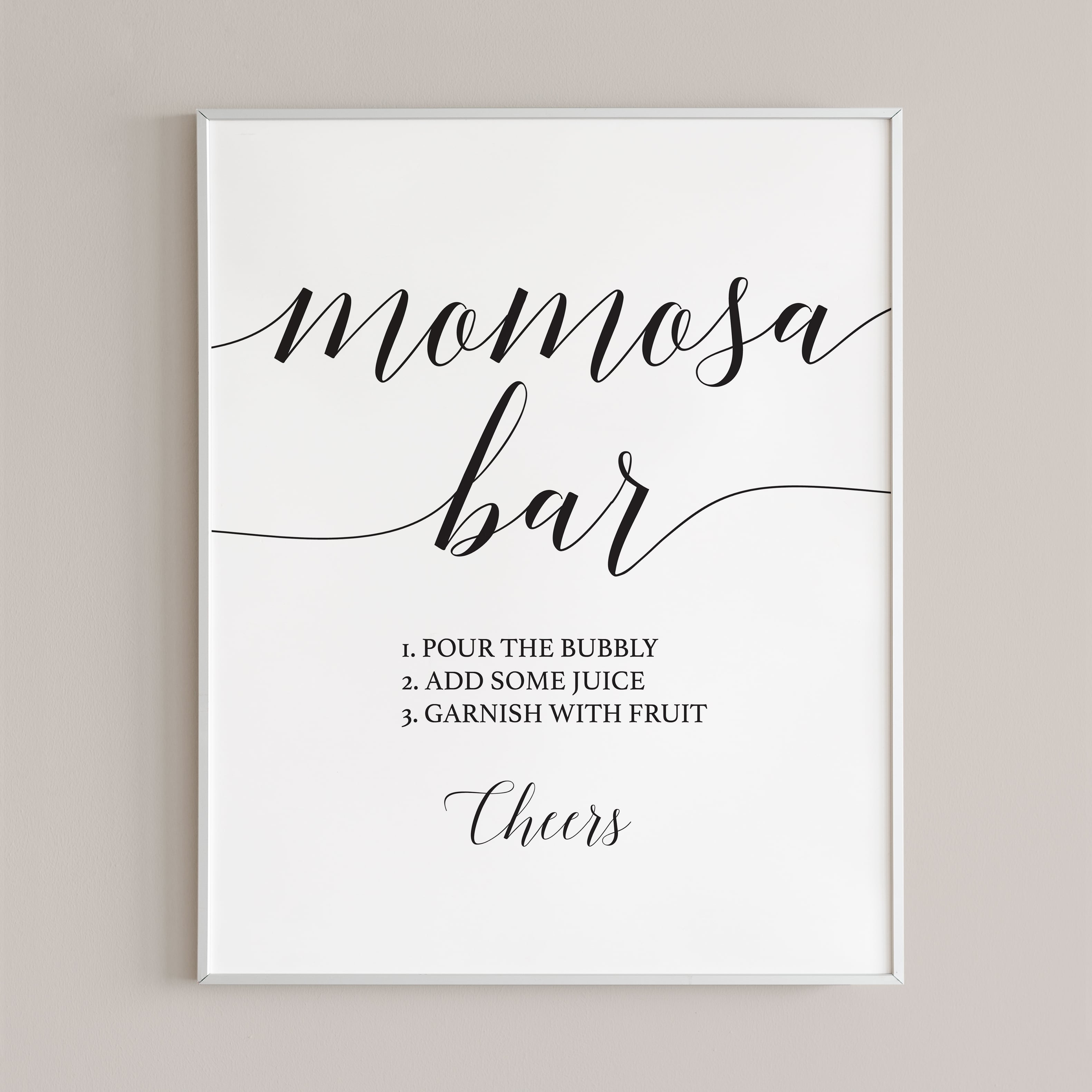 Elegant momosa bar sign by LittleSizzle