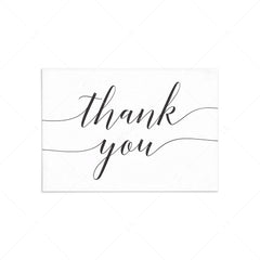 Simple Thank You Card Printable | Modern Thank You Notes – LittleSizzle