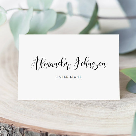 Black and white place cards template by LittleSizzle