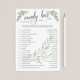 Candy Bar Game Printable for Neutral Baby Shower by LittleSizzle