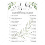 Candy Bar Game Printable for Neutral Baby Shower by LittleSizzle