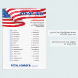 Patriotic Independence Day Capital Matching Game