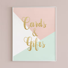 Pink and mint welcome sign printable for baby shower by LittleSizzle