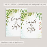 Blush watercolor garden shower gifts sign printable by LittleSizzle