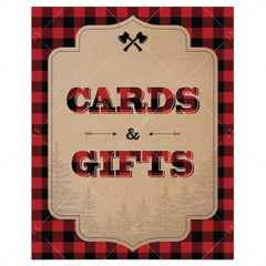 Lumberjack party cards & gifts sign printable by LittleSizzle