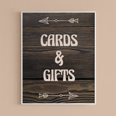 Woodland themed cards and gifts sign printable by LittleSizzle