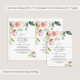 Floral Baby Shower Change of Plans Card Template