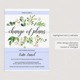 Greenery event new date announcement cards by LittleSizzle