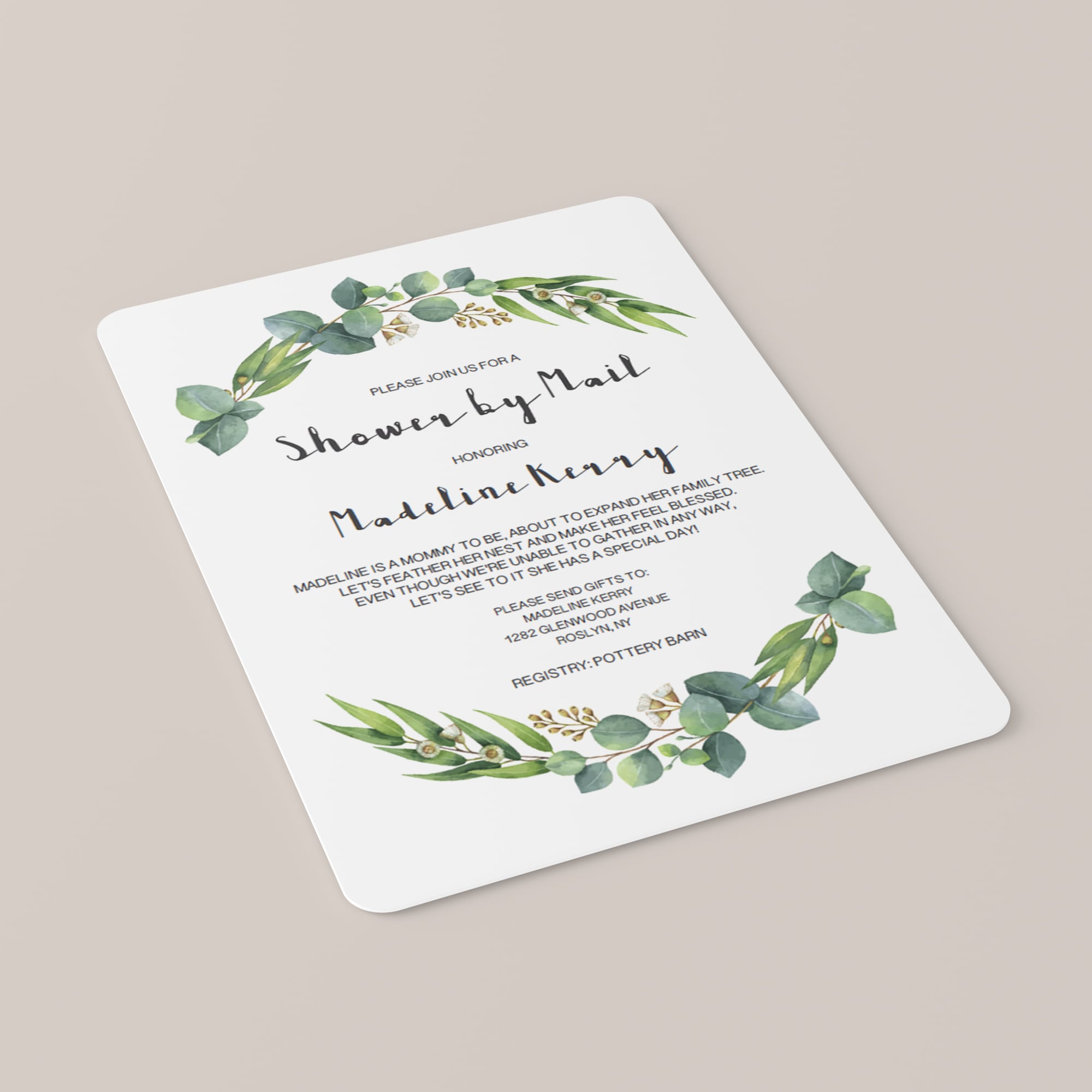 Neutral shower by mail invitations by LittleSizzle