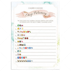 Printable Emoji game for baby shower by LittleSizzle