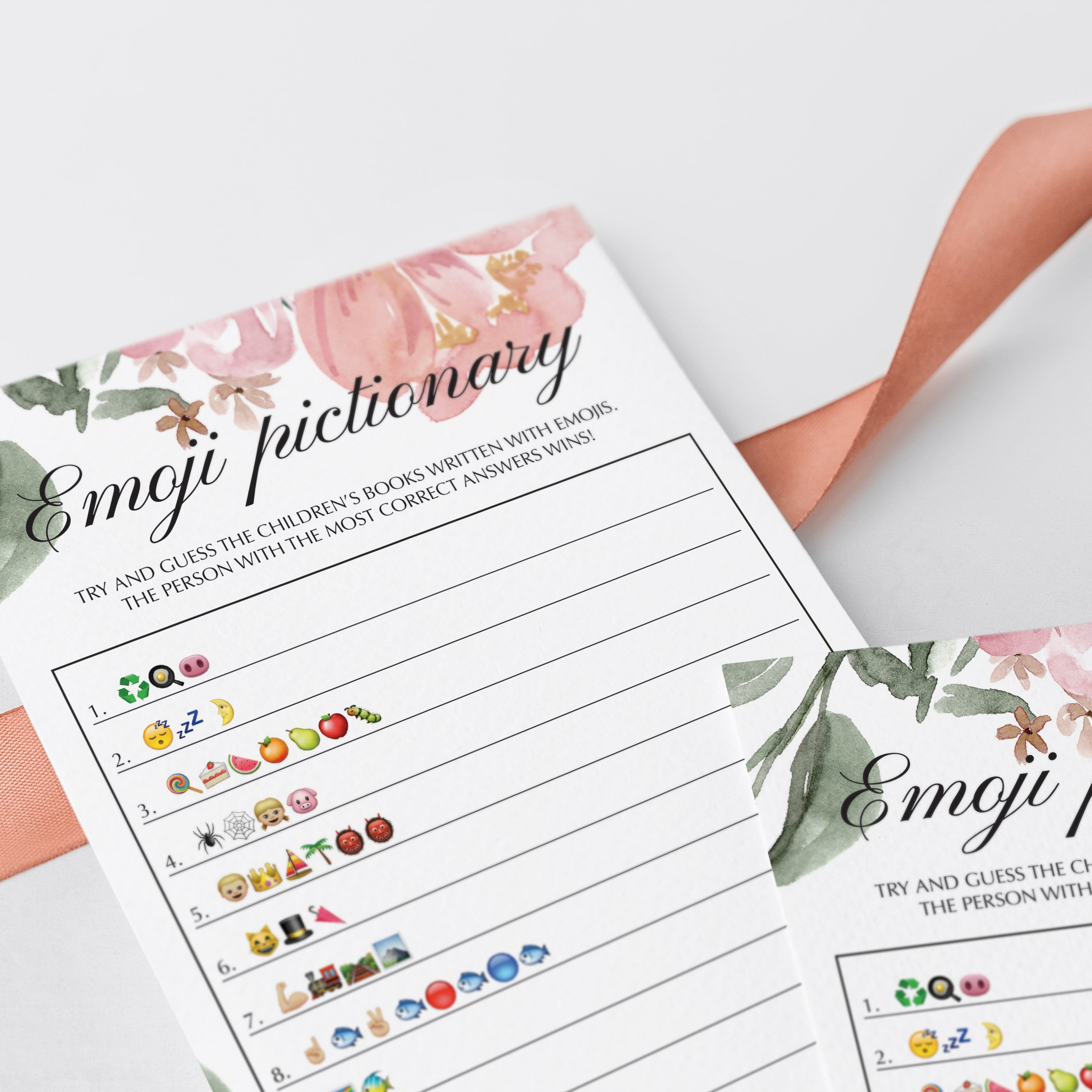 Neutral baby shower games emoji pictionary by LittleSizzle