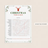Word Search Christmas Game Printable