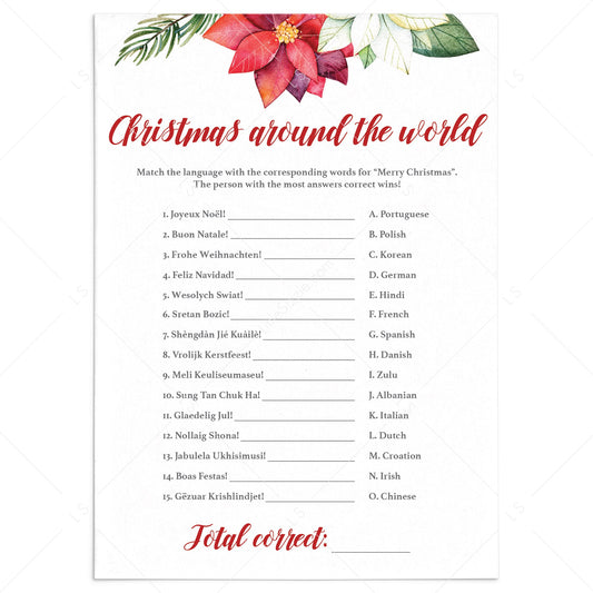 Christmas Around The World Game Printable by LittleSizzle