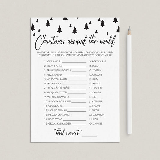 Holiday Party Game Merry Christmas Around The World by LittleSizzle