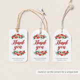 Christmas Baby Shower Favor Tag Template