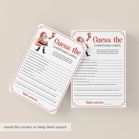 Christmas Carol Riddles Printable | Guess The Christmas Song – LittleSizzle