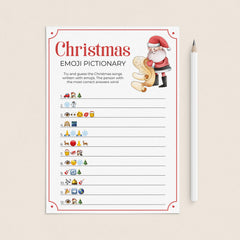 Christmas Emojis Game Printable by LittleSizzle