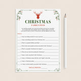Christmas Family Feud Game Questions and Answers Printable by LittleSizzle