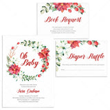 Floral Christmas Baby Shower Invitation Set by LittleSizzle