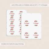 Christmas Food Labels Template - Tented and Flat Cards