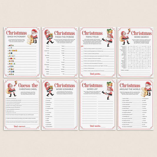 Printable Christmas Games Bundle for Kids and Adults by LittleSizzle