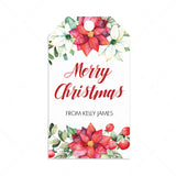 Floral Christmas Gift Tag Template by LittleSizzle