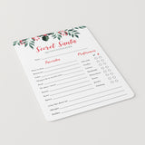 Printable Holiday Gift Exchange Secret Santa Questions