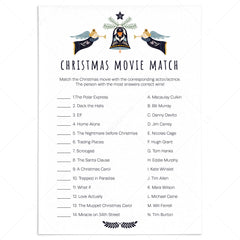 Christmas Office Party Game Printable Movie Match by LittleSizzle