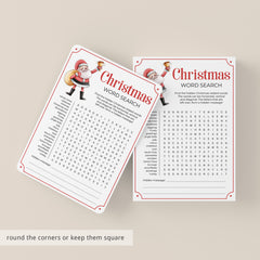 Printable Christmas Party Activity Word Search