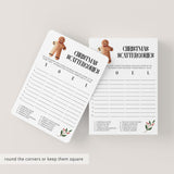 Printable Christmas Scattergories Game Instant Download
