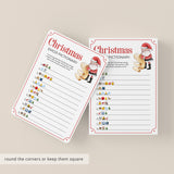 Christmas Emojis Game Printable