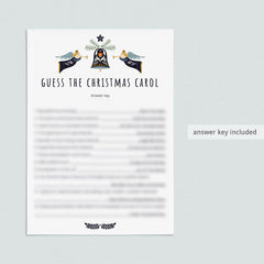 Guess The Christmas Songs Game with Answer Key Printable
