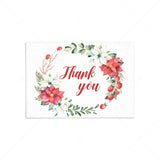 Christmas Wreath Thank You Cards Printable by LittleSizzle