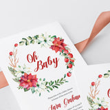 Oh baby christmas baby shower invitation by LittleSizzle