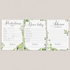 Green baby shower printable game package by LittleSizzle
