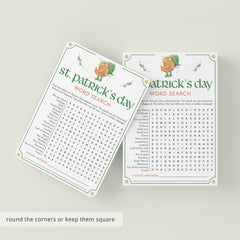 Kids St Patricks Day Game Printable Word Search