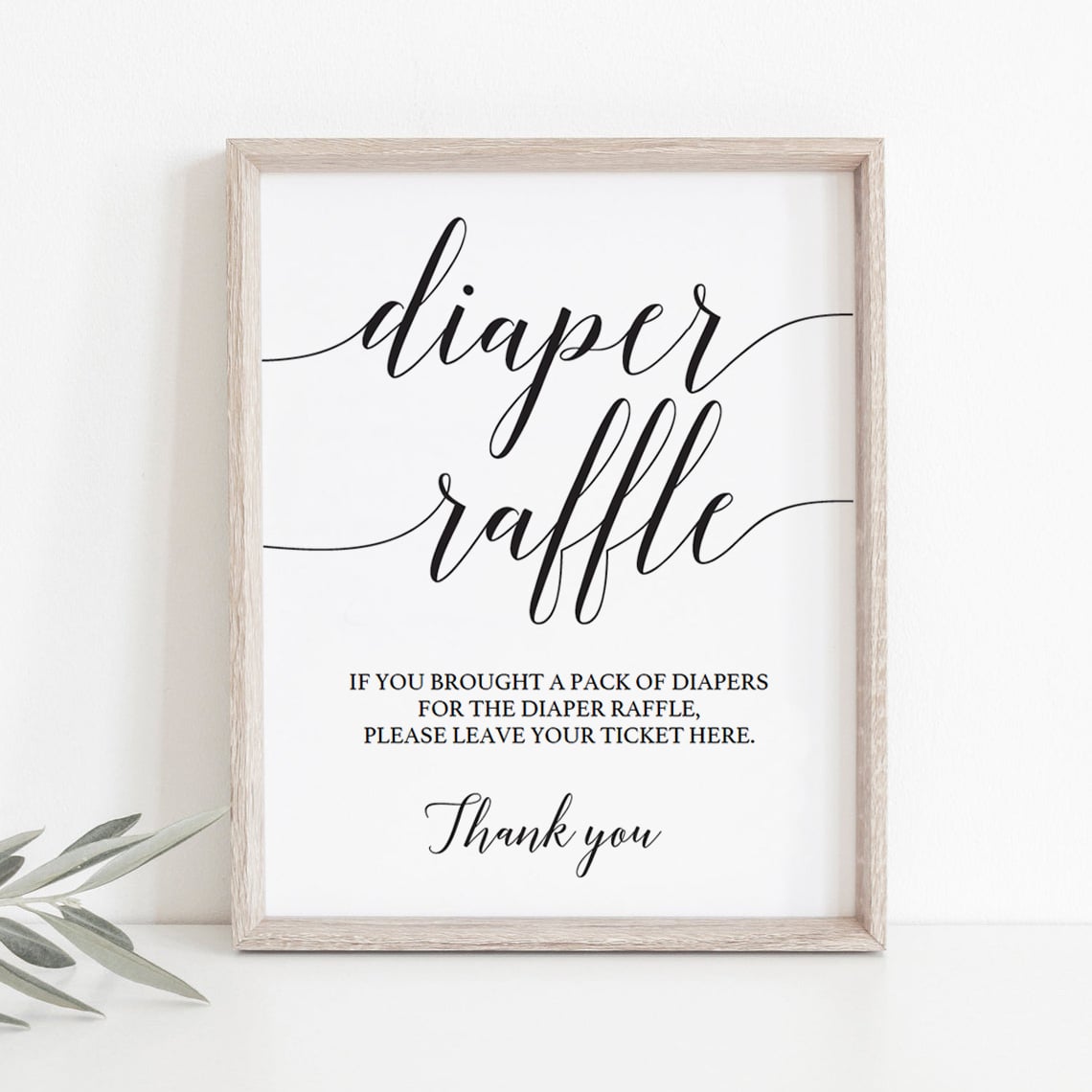 Diaper raffle sign template download by LittleSizzle