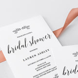 Rustic bridal shower invite calligraphy by LittleSizzle