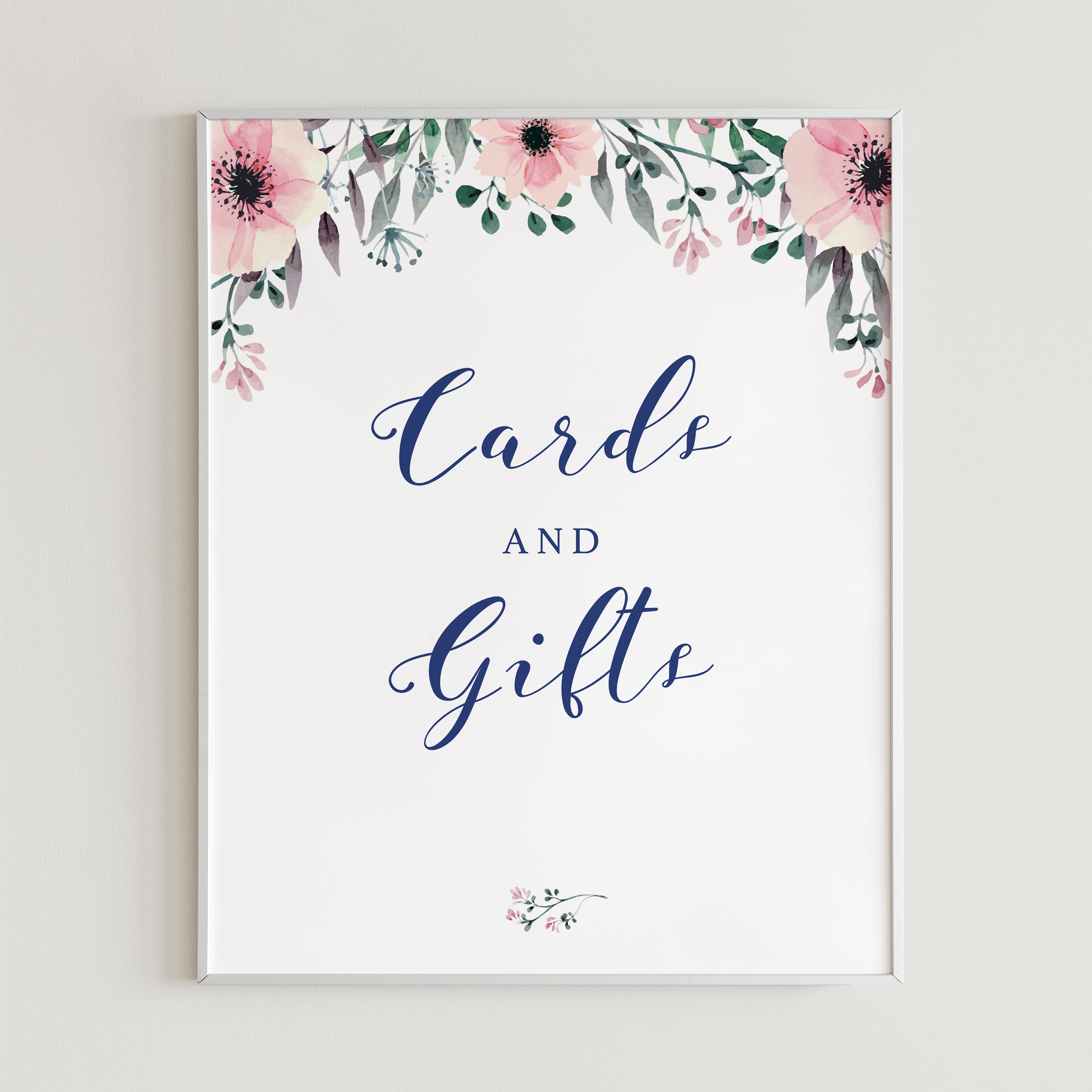 Floral bridal shower decor cards and gifts table sign by LittleSizzle