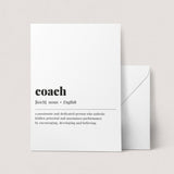 Coach Definition Print Instant Download